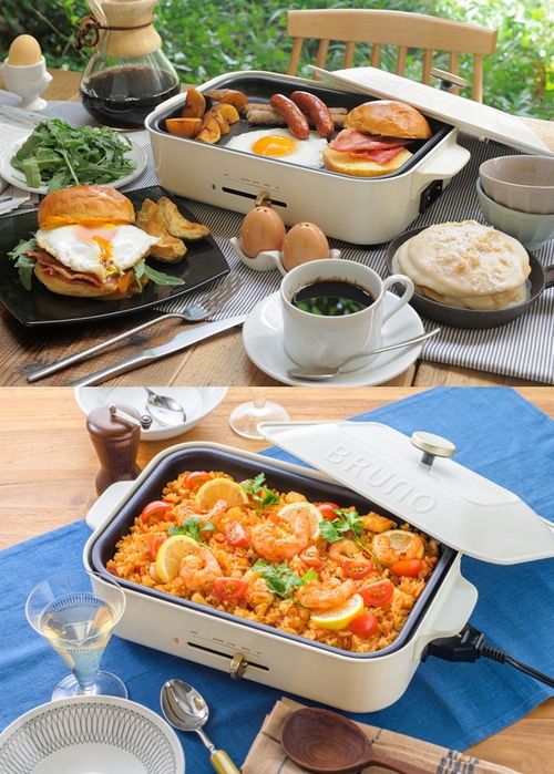 BRUNO コンパクトホットプレート ホワイト BOE021-WH 【おまけ付き