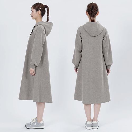 ダンボールニットフレアパーカ ワンピース（グレー） | MARY QUANT