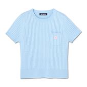 マリークワント MARY QUANT デイジー＆リボンニット プルオーバー （ブルー） MARY QUANT ONLINE SHOP｜マリークヮントオンラインショップ