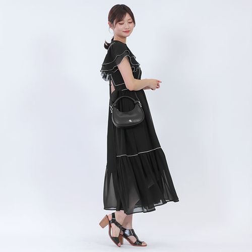 MARY QUANT* ハーフムーンメタルデイジー 2WAYショルダー 送料込 ハーフムーンメタルデイジー 2WAYショルダー（ブラック） | MARY