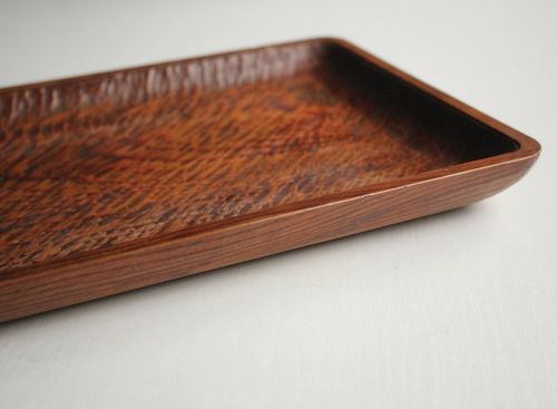 A pine wood plate ヤニ松 老松 肥松 刳貫煎茶盆 X143 | Nobiru