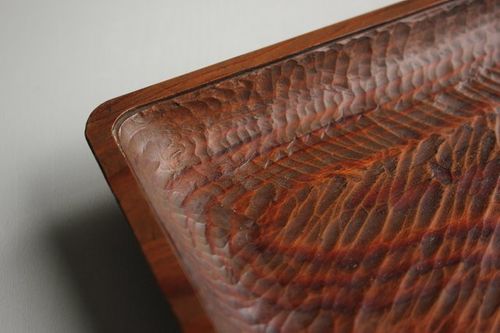 A pine wood plate ヤニ松 老松 肥松 刳貫煎茶盆 X143 | Nobiru