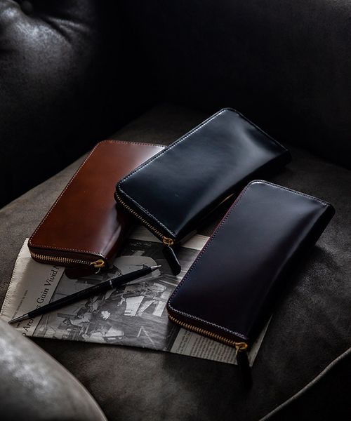 FLYING HORSE 日本製コードバン ラウンドファスナー長財布
