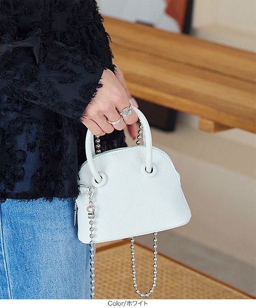 ボールチェーンショルダー付きミニバッグ [B1535] | KOBE LETTUCE