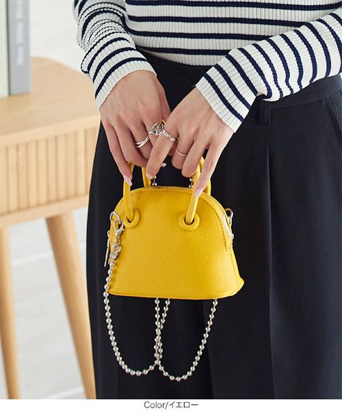 ボールチェーンショルダー付きミニバッグ [B1535] | KOBE LETTUCE