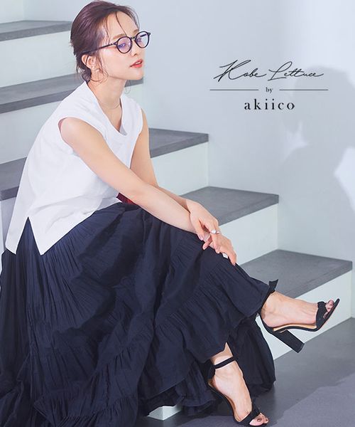 田中亜希子さんコラボ ]［選べる2size］シルケットノースリーブ