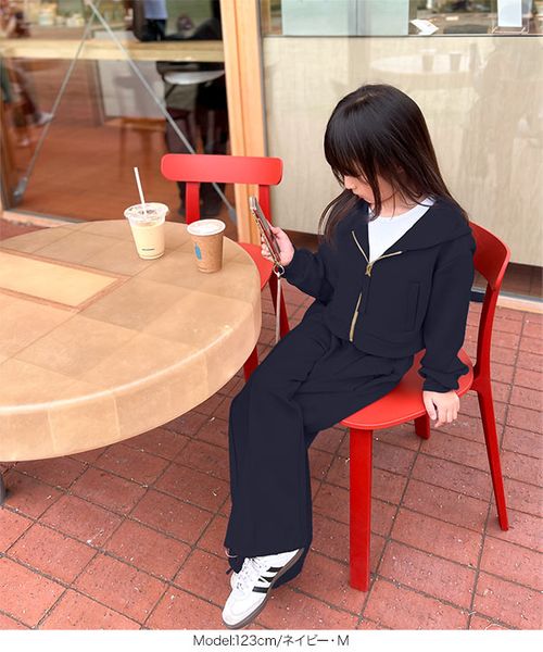 Yuumiさんコラボ ］ 【キッズ】ダブルジップショートパーカー [C7227