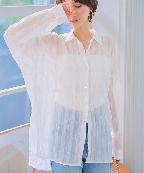 チェック柄シアーシャツ [C7701] | KOBE LETTUCE - Buyee, an Online