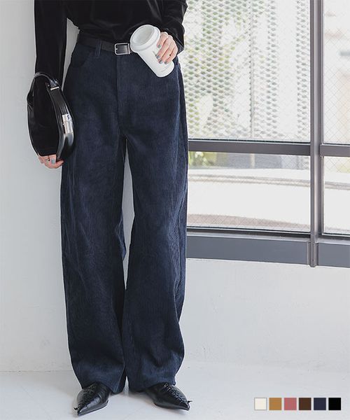 コーデュロイバレルレッグカーブパンツ [M4141] | - Buyee, un