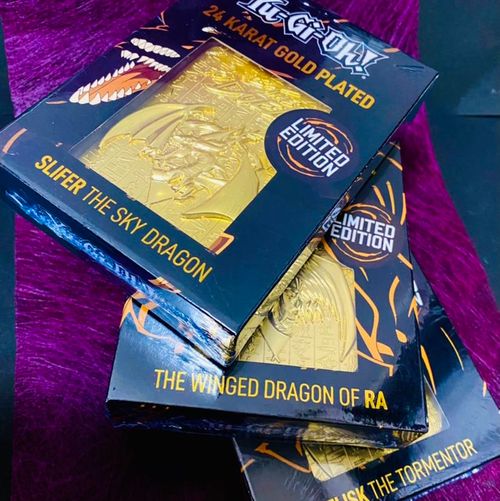 5000個限定】遊戯王英語版 三幻神 24Kメッキ金属製カード | - Buyee