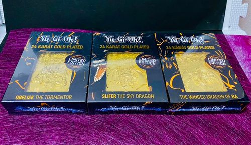 5000個限定】遊戯王英語版 三幻神 24Kメッキ金属製カード | - Buyee