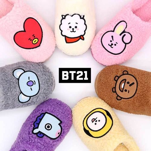 グリッターセレクト Bt21 もこふわ Line Friends キャラクター刺繍スリッパーサンダル 0101 Marui Buyee 通販代理購入サービス 0101 Maruiでお買い物