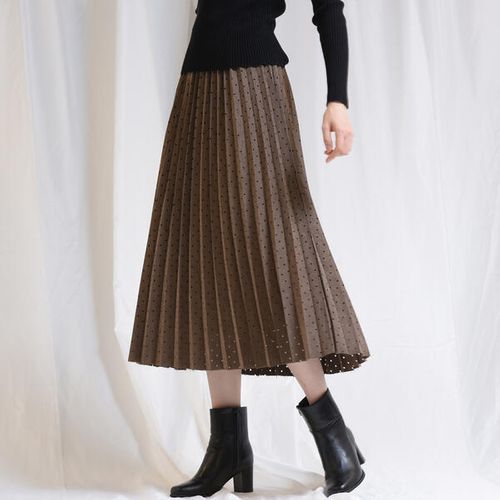 メイソングレイ ｓｏｃｏｌｌａ パンチングスエードプリーツスカート Buyee日本代购服务 在0101 Marui购物 Bot Online