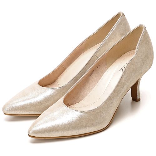 【完売品】SAYA サヤ23.5cmブルーグレー　メタリック　コンビローパンプス パンプス7967ブルーグレー – 銀座ヨシノヤオンラインショップ