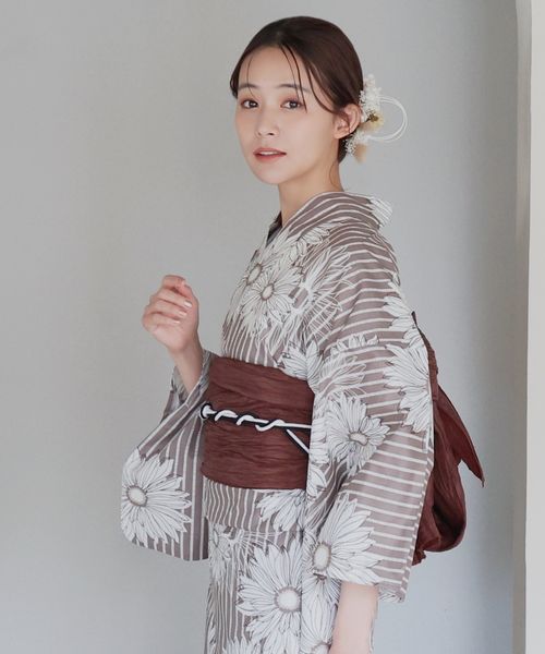 浴衣 帯 下駄 腰紐 髪飾り 飾り紐 兵児帯 8点セット NO14540の