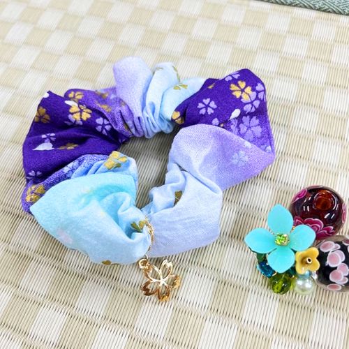 ハンドメイドシュシュM-3870♡グラデーションポリエステル♡ ハンドメイドシュシュM-3870♡グラデーションポリエステル♡