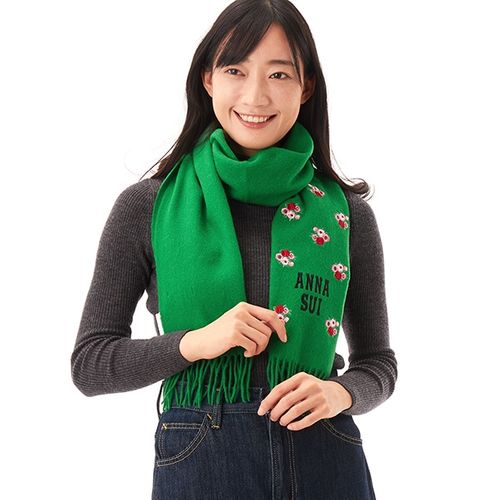 アナ スイ（ANNA SUI）/ANNA SUI アナ スイ ウールジャカードマフラー アナ スイ ANNA SUI アナ スイ ウールジャカードマフラー | 0101 MARUI