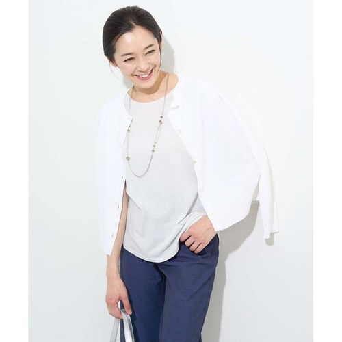 アル・ディ・ラ シアーニットカーディガン ニットxシャツ地 | – Buyee