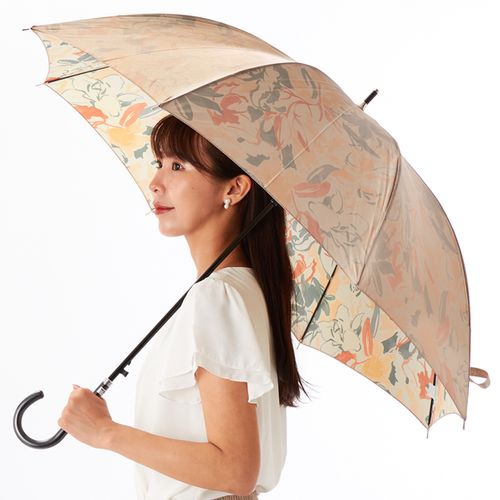 小宮商店さんのグレーの傘にレースを描く | トールペイント え・と・せ・と・ら*:..｡o○☆
