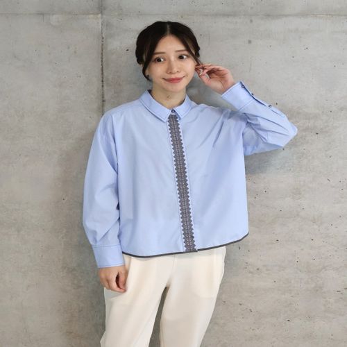 エトレリー 前立てレース刺繍シャツ | 0101 MARUI - Buyee, an