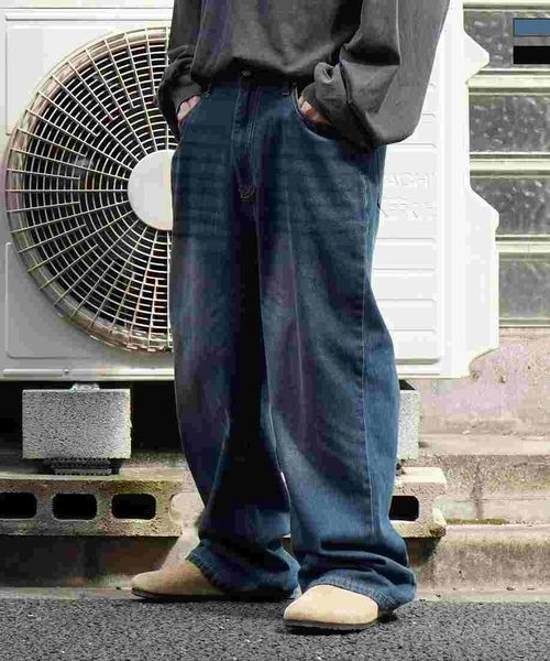 サムシング atelier SOMETHING ウェストマークタックワイドデニム