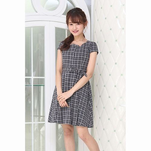 シェリエット バイ プライムパターン Cherite By Prime Pattern チェック柄スカラップフレアワンピース 0101 Marui Buyee An Online Proxy Shopping Service Shop At 0101 Marui Bot Online