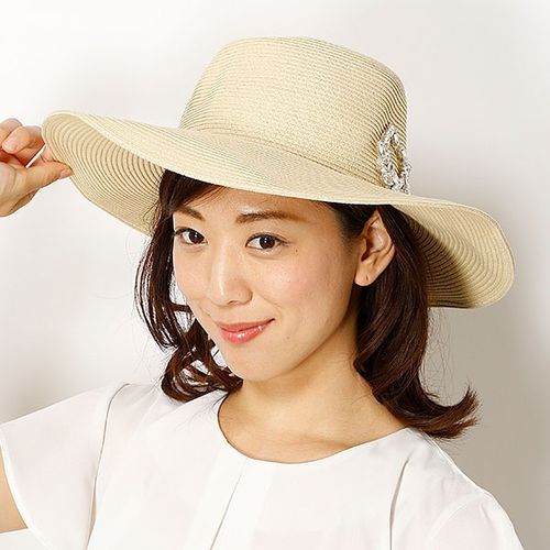 ミーア 帽子 Miia サイズ調整機能 ビジュー付ブレードキャペリン レディース 雑貨 帽子 Buyee Jasa Pembelian Barang Online Belanja Di