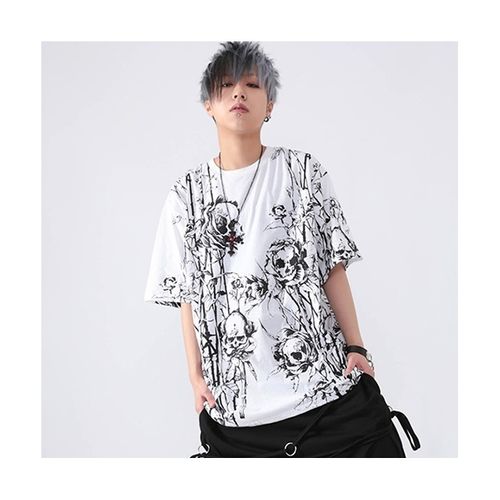 ドラッグハニー（Drug Honey） 【ユニセックス】Skull Rose T