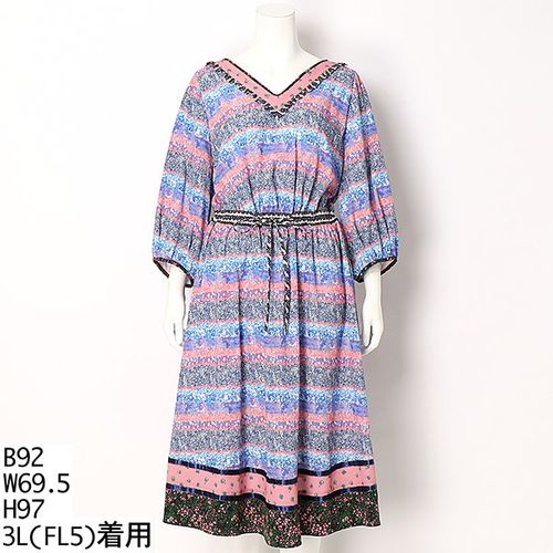 franche lippee フランシュリッペ キャンディワンピース 羽織 3L フランシュリッペ（大きいサイズ）（franche lippee） ｵﾘﾌﾟﾘﾊﾟｯﾁﾜｰｸﾏｷｼ
