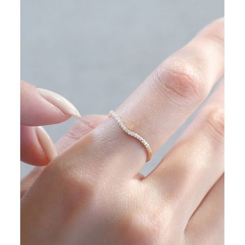 シエナロゼ 一粒ダイヤのミル打ちリング[ロゼチナ] | - Buyee
