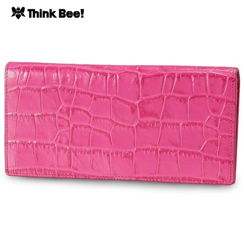 新品　Think Bee シンクビー　長財布　エンジェルビー　クロコ　ピンク 新品 Think Bee シンクビー 長財布 エンジェルビー クロコ ピンク