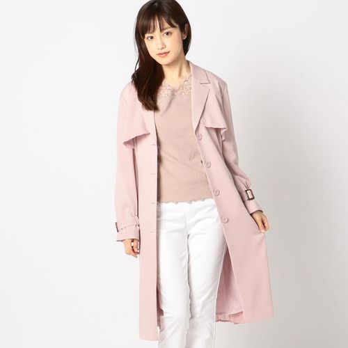 美品　Misch maschトレンチコート プリーツ　ウエストベルト　現行品 美品 Misch maschトレンチコート プリーツ ウエストベルト 現行品