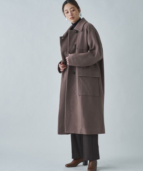 ランドワーズ 【Audrey and John Wad】ステンカラーオーバーサイズ