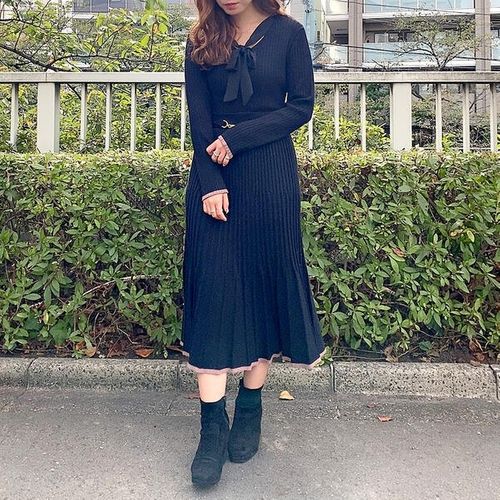 ミッシュマッシュ 田中みな実さん着用 リボン付き配色ニットワンピース 0101 Marui Buyee An Online Proxy Shopping Service Shop At 0101 Marui Bot Online