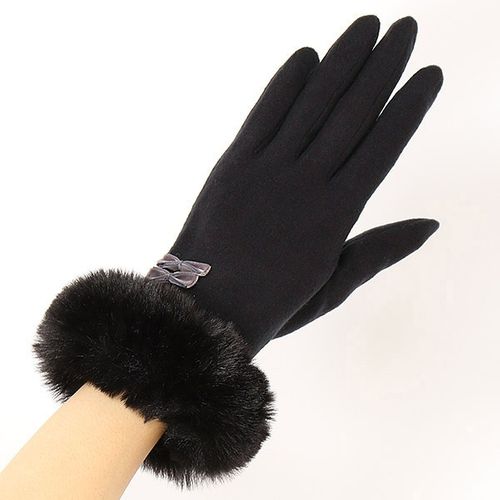 ローラ・アシュレイ ローラ・アシュレイ手袋◇婦人ファー付き