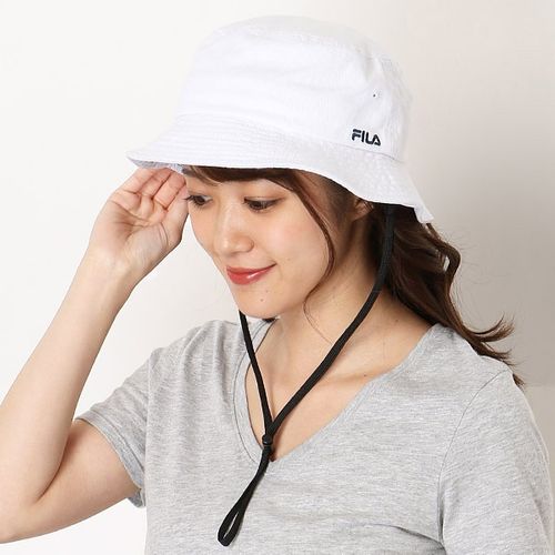 FILA(フィラ)★UNI_リニアバケットハット_2色 楽天市場】バケットハット FILA フィラ レディース 帽子 春夏