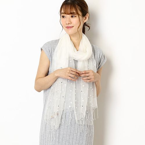 【新品/未使用】Luna Luce 高級刺繍ストール ルナルｰチェ コンテ(Luna Luce Con te) 【インド製】シルク