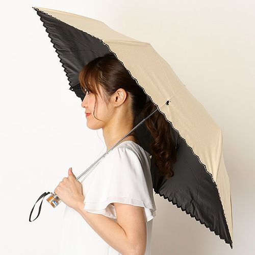 新品 ポロラルフローレン 晴雨兼用傘「ベージュ×ドット」 - 傘