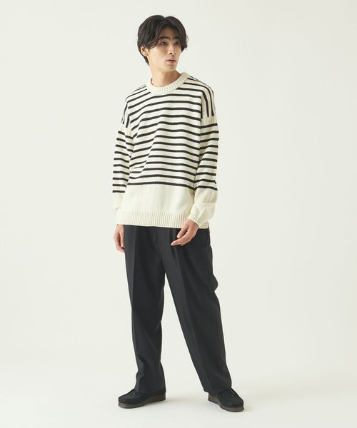 H BEAUTY&YOUTH ウール モヘヤ ストレート パンツ（WEB限定