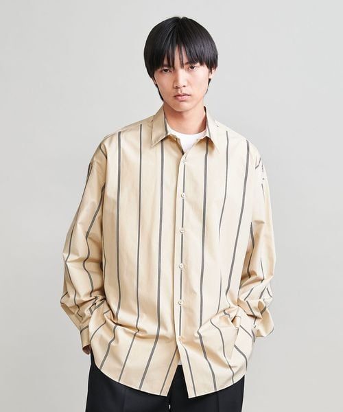 H＞ウェザークロス スクエアカット ショートスリーブシャツ