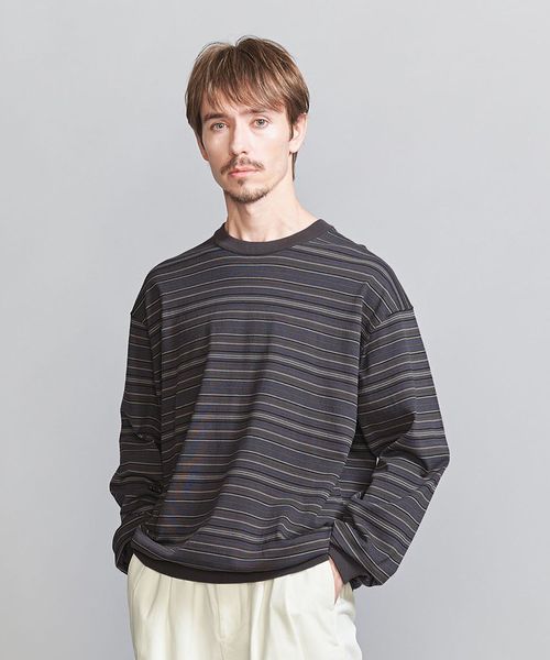 h beauty&youth バンプコットン　ワイドクロップド ニット h beauty&youth バンプコットン ワイドクロップド ニット（H