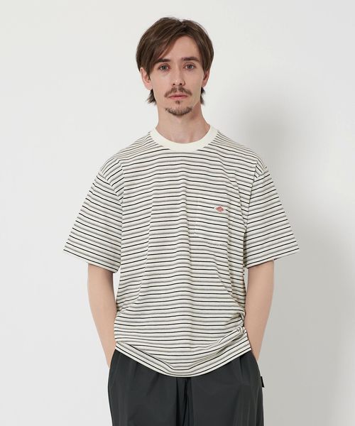 DANTON（ダントン）ロゴポケット付ボーダーTシャツ DANTON＞ロゴ ポケット ボーダー Tシャツ