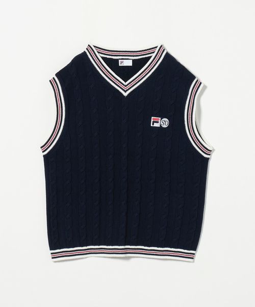 H＞バンプコットン ワイドクロップド クルーネックニット