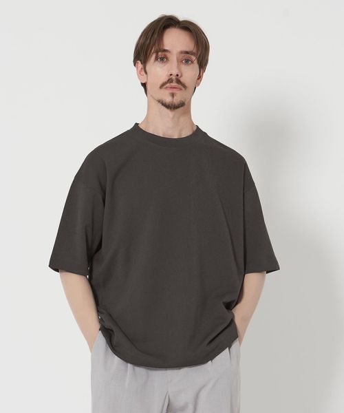 クルーネックジャージーTシャツ ドライタッチ スムース ジャージー クルーネック Tシャツ ―吸水