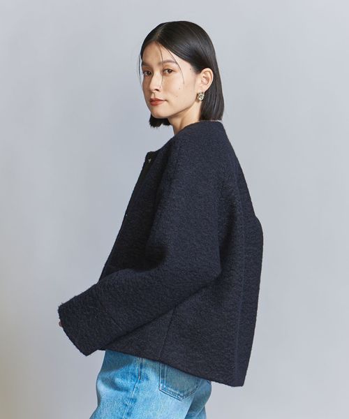 WEB限定】ブークレ ノーカラーショートコート | UNITED ARROWS
