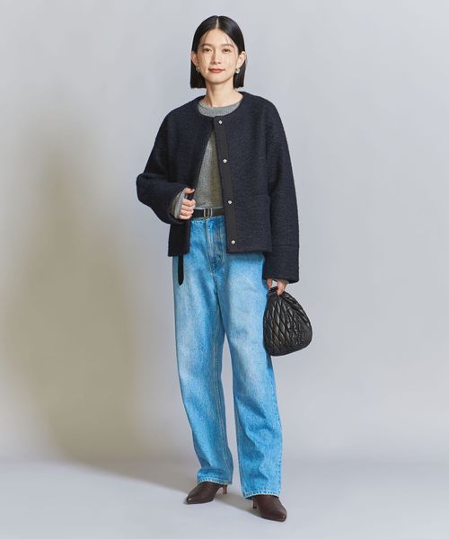 セール 30%OFF】【WEB限定】ブークレ ノーカラーショートコート