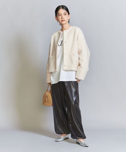WEB限定】ブークレ ノーカラーショートコート | UNITED ARROWS