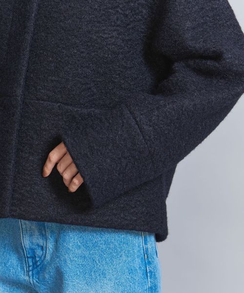 セール 30%OFF】【WEB限定】ブークレ ノーカラーショートコート