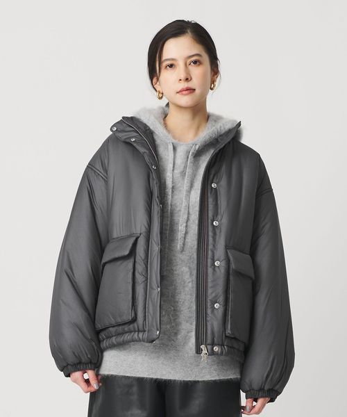 【美品】エコペル フェイクファー フード コート　unitedarrows 美品】エコペル フェイクファー フード コート unitedarrows - メルカリ