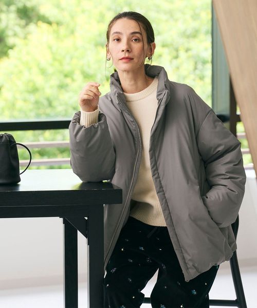 WEB限定 Wardrobe DAILY MINIMAL】スタンドカラー コクーンダウン